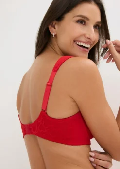 bonprix bonprix Sujetador con aros y encaje (2 unidades) Rojo salsa + negro Online