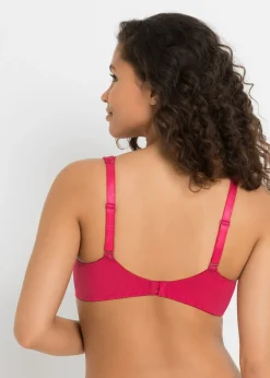 bonprix bonprix Sujetador con aros y suave algodón orgánico (3 unidades) Rojo sangría + azul marino profundo + crudo Online
