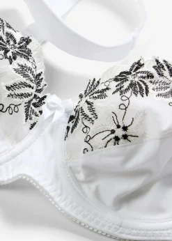bonprix bonprix Sujetador con aros y tirantes acolchados (2 unidades) blanco + blanco-negro Online