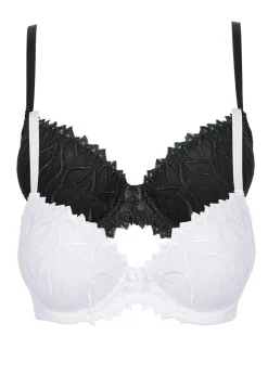 bonprix bonprix Sujetador con bordado delicado (2 unidades) Negro-blanco Best