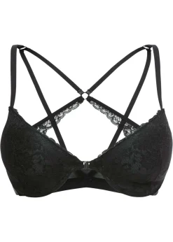 bonprix bonprix Sujetador con cierre frontal y aros Negro New