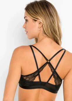 bonprix bonprix Sujetador con cierre frontal y aros Negro New
