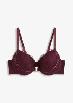bonprix bonprix Sujetador con cómodo cierre frontal rojo burdeos