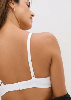 bonprix bonprix Sujetador con efecto brillante Blanco Discount