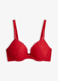 bonprix bonprix Sujetador con encaje de corazones Rojo salsa Best
