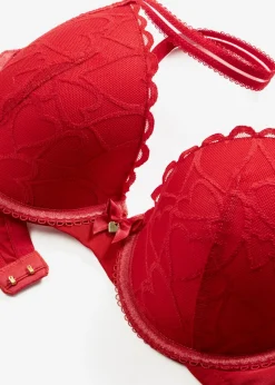 bonprix bonprix Sujetador con encaje de corazones Rojo salsa Best