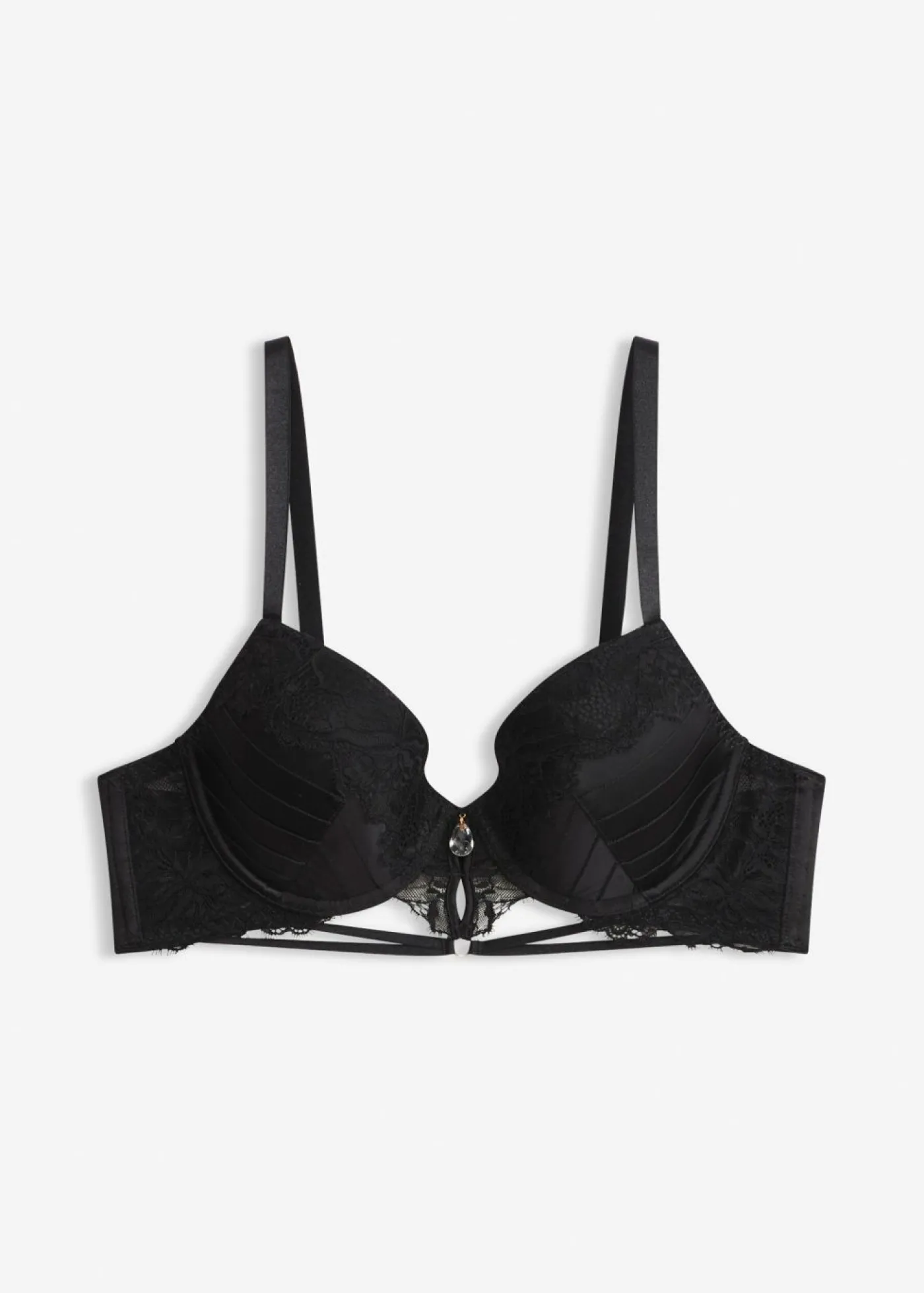 bonprix bonprix Sujetador con encaje delicado Negro Best