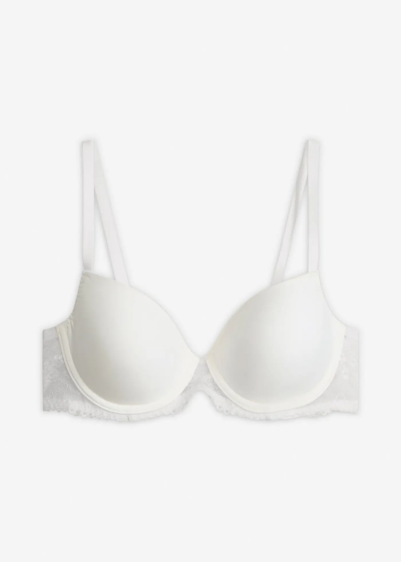 bonprix bonprix Sujetador con encaje delicado Blanco lana Sale