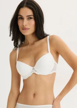 bonprix bonprix Sujetador con encaje delicado Blanco lana Sale