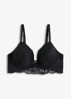 bonprix bonprix Sujetador con encaje delicado Negro Hot