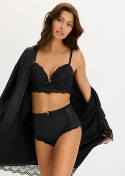 bonprix bonprix Sujetador con encaje delicado Negro Hot