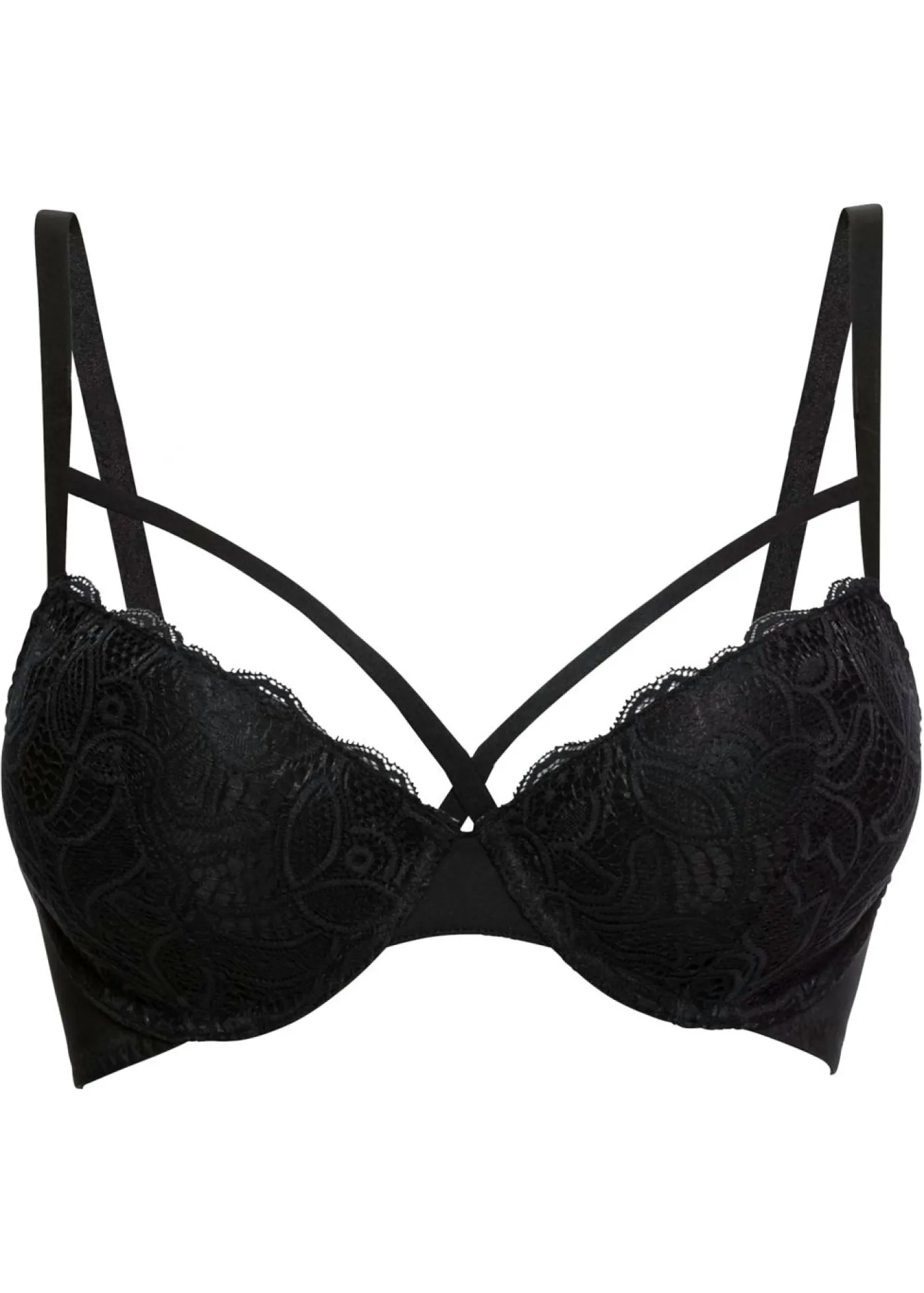 bonprix bonprix Sujetador con encaje delicado Negro Discount