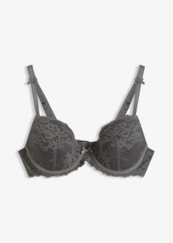 bonprix bonprix Sujetador con encaje fino Gris granito Hot