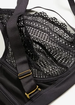 bonprix bonprix Sujetador con gargantilla desmontable Negro Clearance