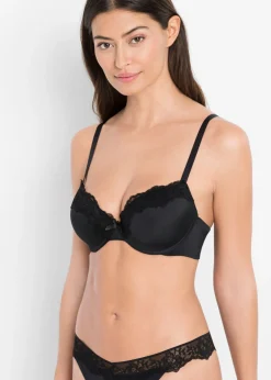 bonprix bonprix Sujetador con poliamida reciclada (3 unidades) Negro + blanco + beige mate Discount