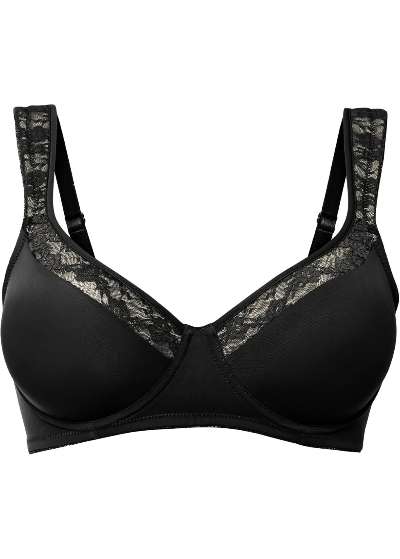 bonprix bonprix Sujetador con tirantes acolchados negro-crudo Sale