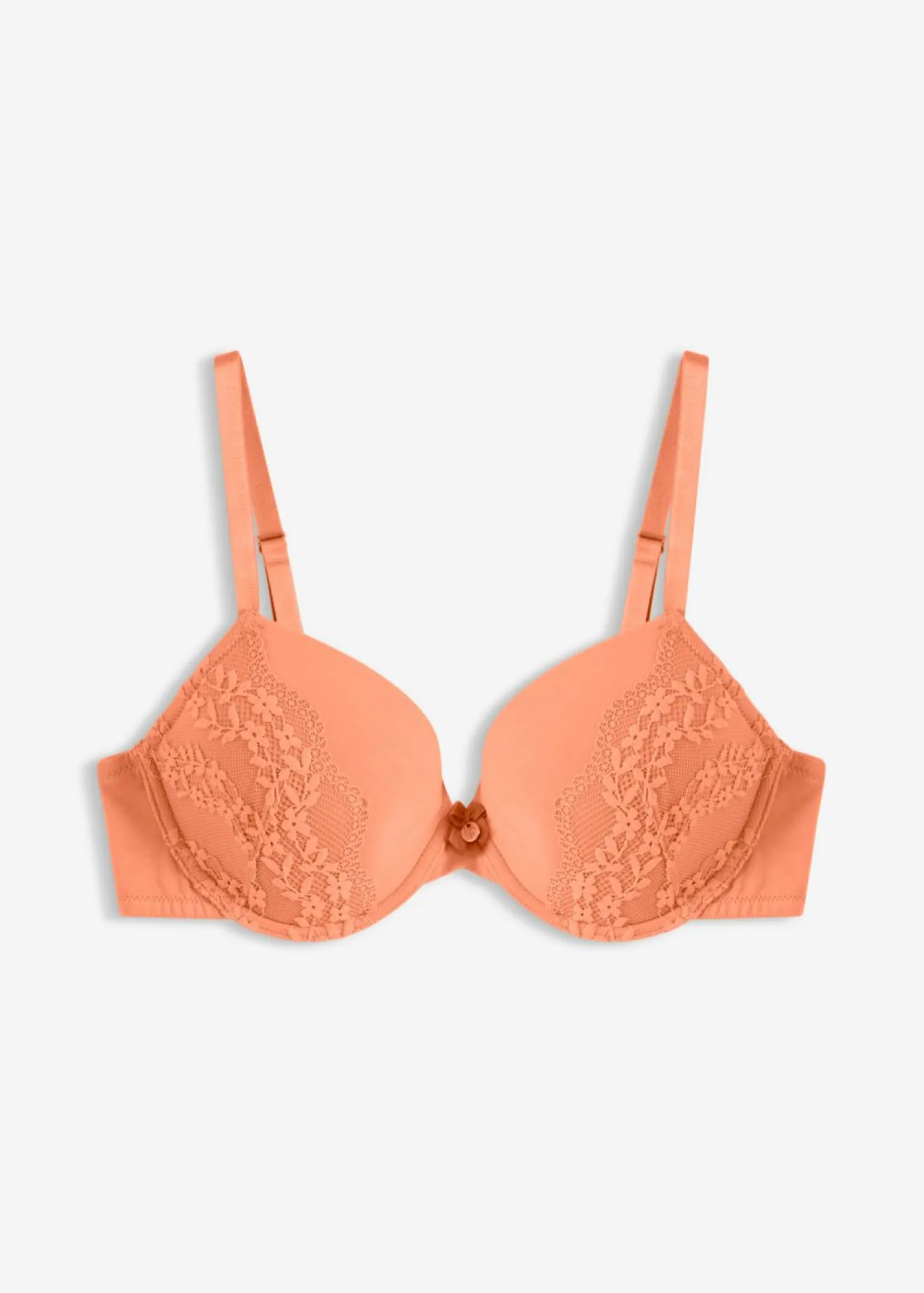 bonprix bonprix Sujetador de algodón orgánico y encaje con aros papaya suave Hot