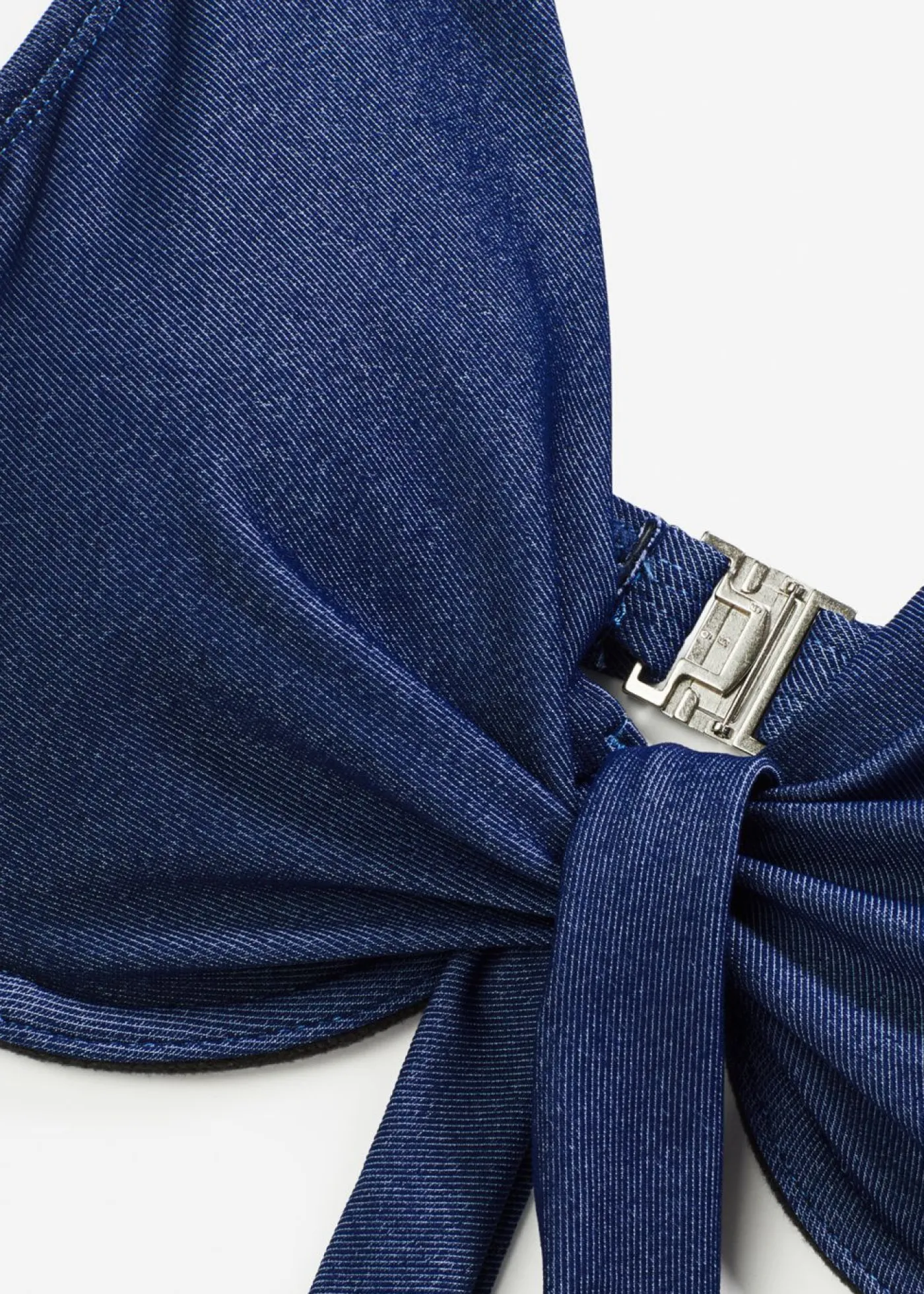 bonprix bonprix Sujetador de bikini con aros y aspecto vaquero Azul marino New