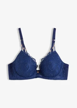bonprix bonprix Sujetador de bordado elegante Azul oxford Discount