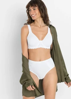 bonprix bonprix Sujetador de camiseta con tirantes acolchados Blanco