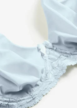 bonprix bonprix Sujetador de camiseta con tirantes acolchados Azul-crema