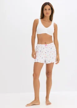 bonprix bonprix Sujetador de cierre frontal, sin aros, con algodón orgánico (2 unidades) blanco-rosa salmón Discount