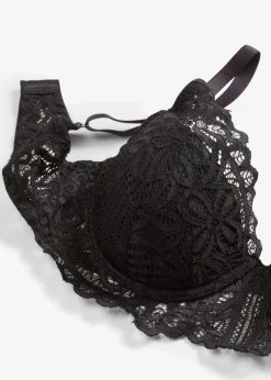 bonprix bonprix Sujetador de encaje elegante Negro Hot