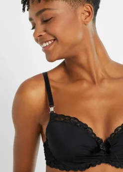 bonprix bonprix Sujetador de poliamida reciclada Negro