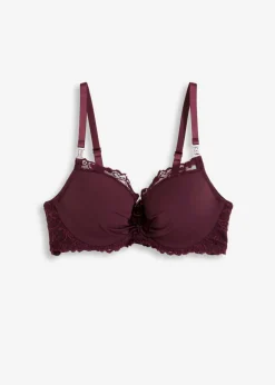 bonprix bonprix Sujetador de poliamida reciclada rojo burdeos Sale