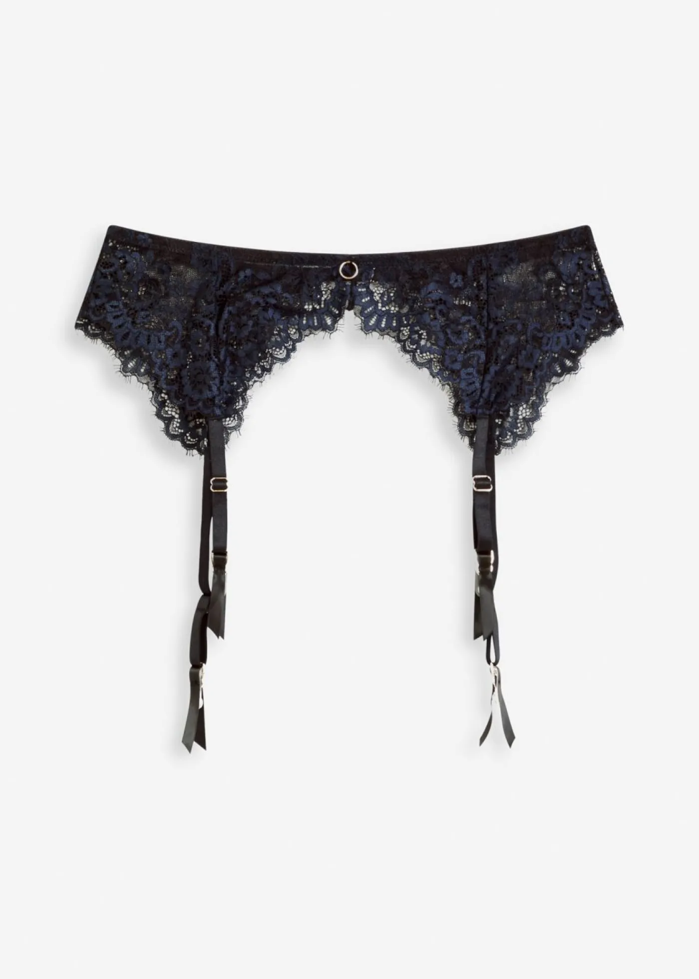 bonprix bonprix Sujetador de tirantes halter con delicado encaje fino Negro-azul marino