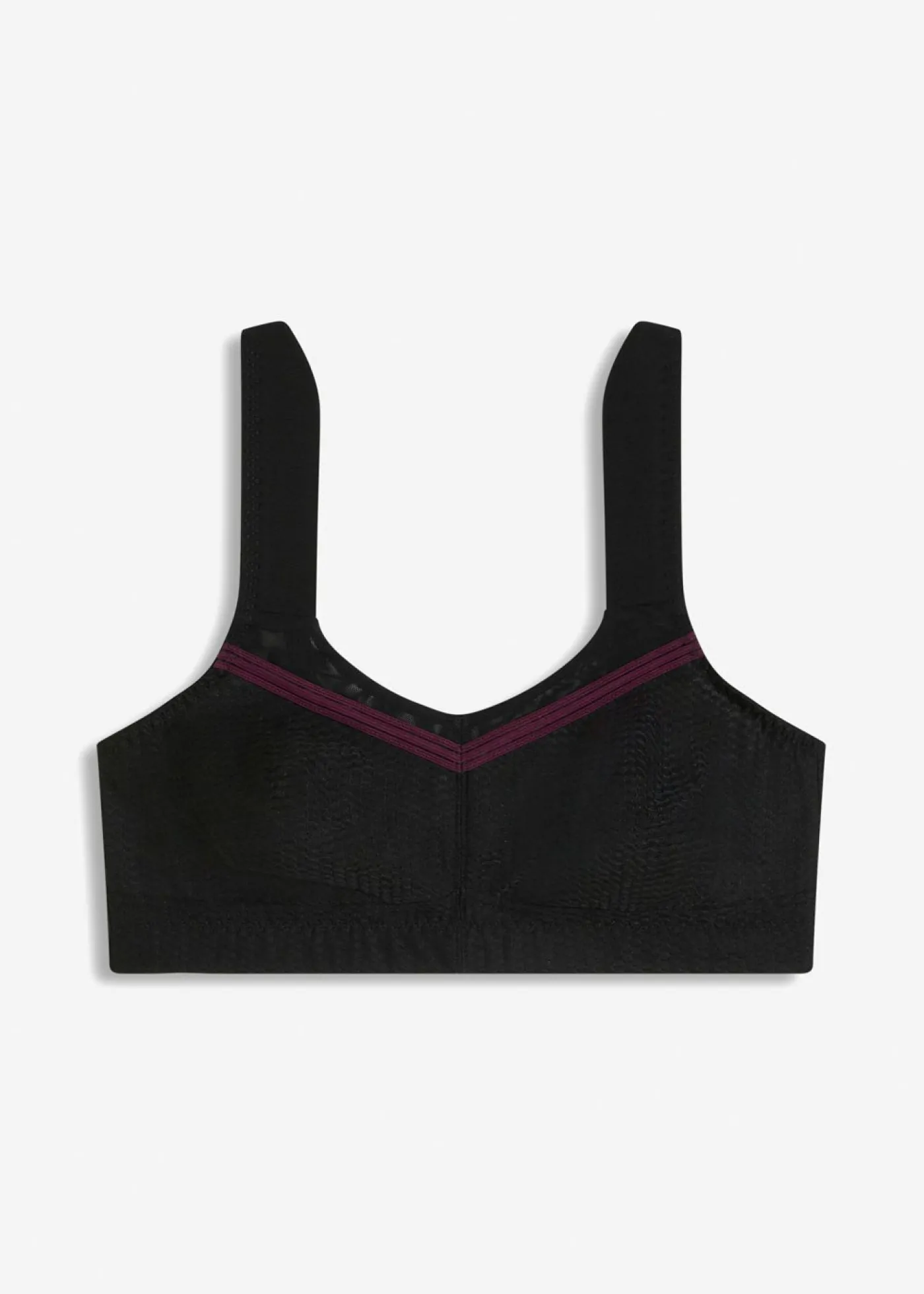 bonprix bonprix Sujetador deportivo con gran sujeción Negro/morado intenso Online