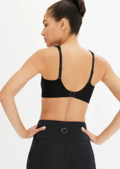 bonprix bonprix Sujetador deportivo con gran sujeción Negro/morado intenso Online