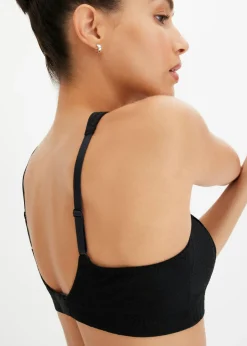 bonprix bonprix Sujetador deportivo con gran sujeción Negro/morado intenso Online