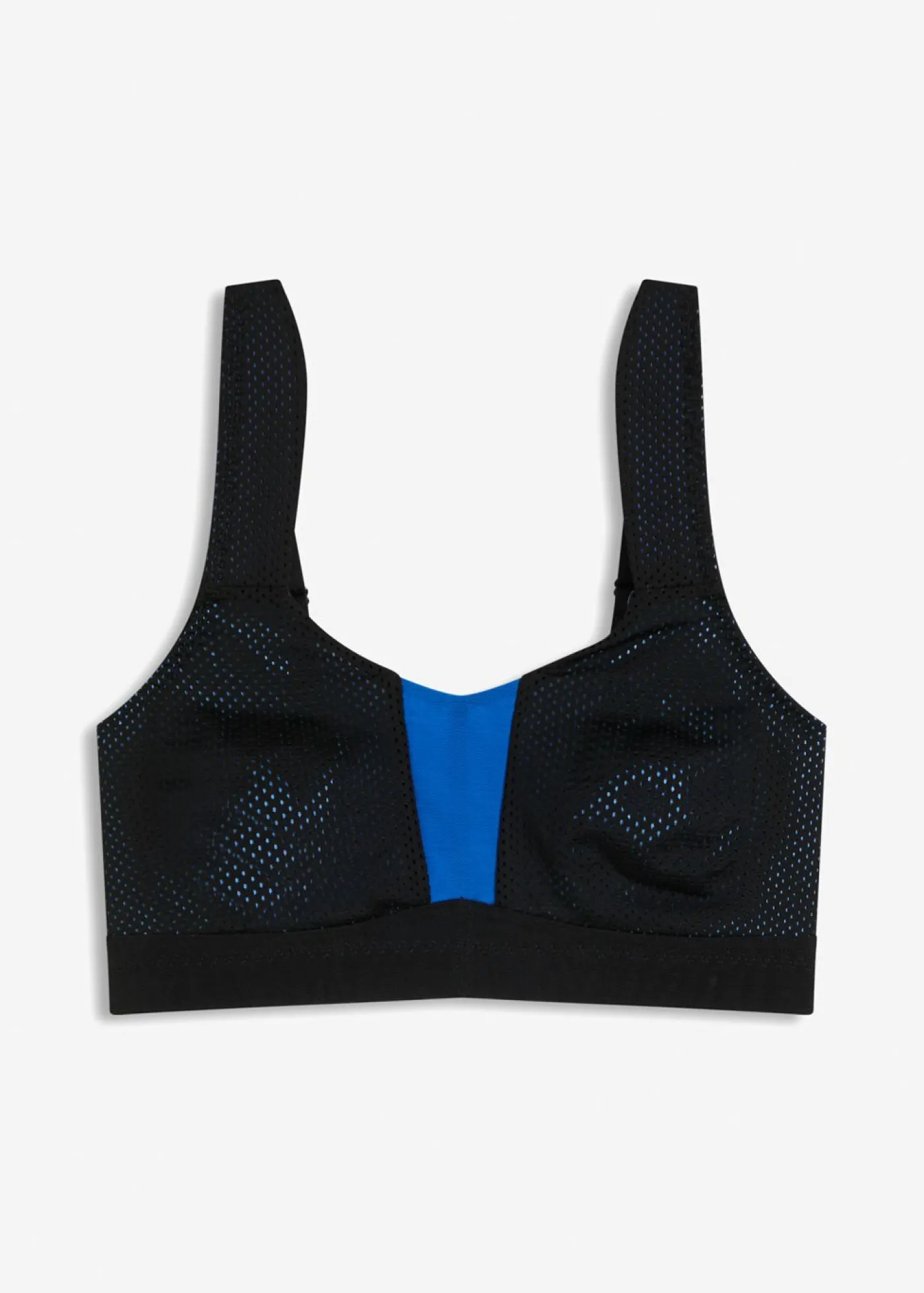 bonprix bonprix Sujetador deportivo con gran sujeción negro-azul horizonte Hot