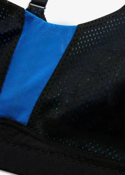 bonprix bonprix Sujetador deportivo con gran sujeción negro-azul horizonte Hot