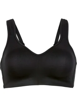 bonprix bonprix Sujetador deportivo con sujeción media Negro Hot