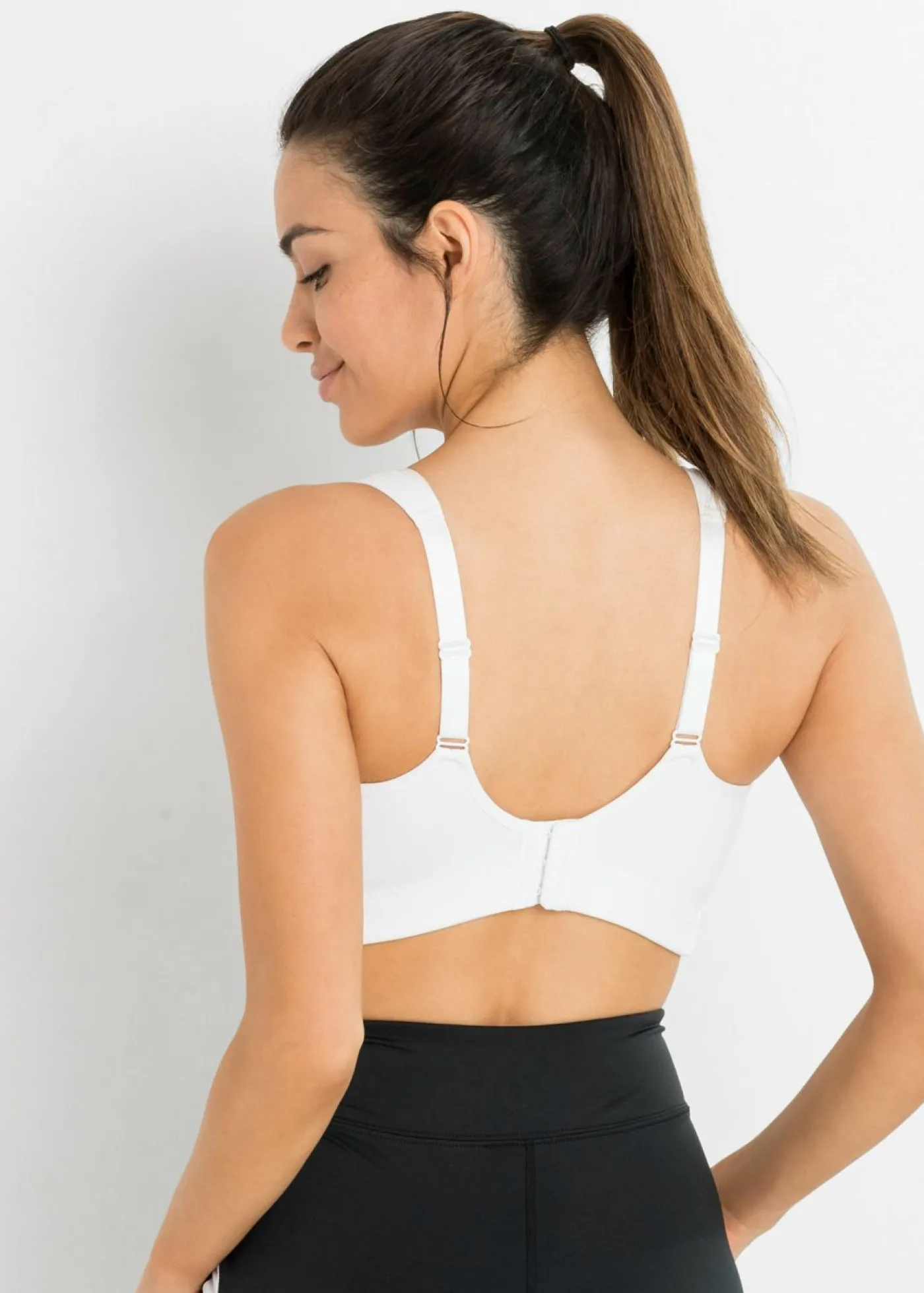 bonprix bonprix Sujetador deportivo de sujeción media (2 unidades) antracita-blanco Outlet