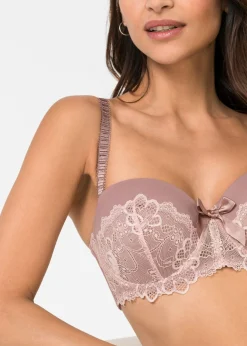 bonprix bonprix Sujetador estilo balconette con aros Rosa empolvado Sale