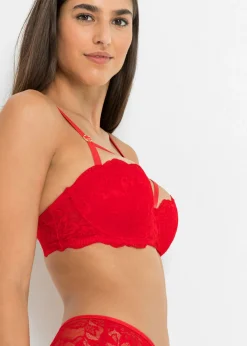 bonprix bonprix Sujetador estilo balconette con aros Rosa fresa