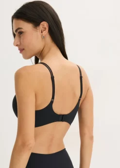 bonprix bonprix Sujetador Feel Comfort sin aros con inserto de malla Negro Hot