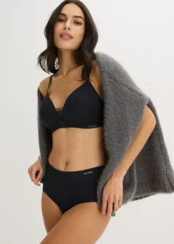 bonprix bonprix Sujetador Feel Comfort sin aros con inserto de malla Negro Hot