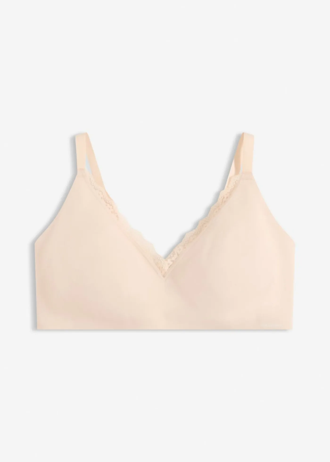 bonprix bonprix Sujetador Feel Comfort sin aros con corte láser y encaje beige perla Sale