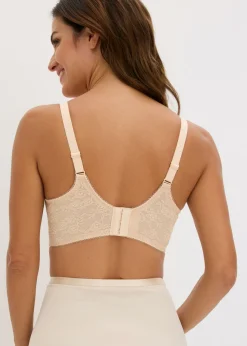 bonprix bonprix Sujetador Feel Comfort sin aros con corte láser y encaje beige perla Sale