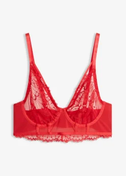 bonprix bonprix Sujetador largo de bordado Rojo salsa New
