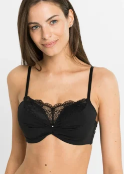 bonprix bonprix Sujetador push-up con detalles de pedrería Negro