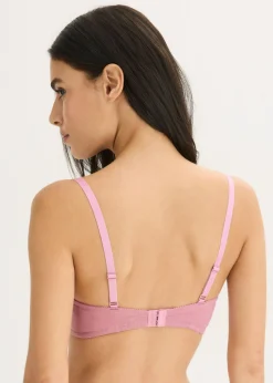 bonprix bonprix Sujetador push-up sin aros y con algodón (2 unidades) Negro-malva Outlet