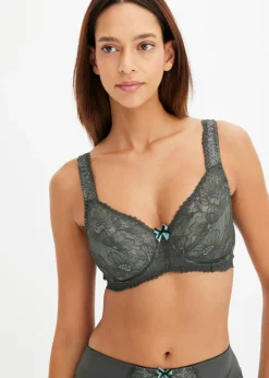 bonprix bonprix Sujetador reductor con aros antracita-verde Outlet