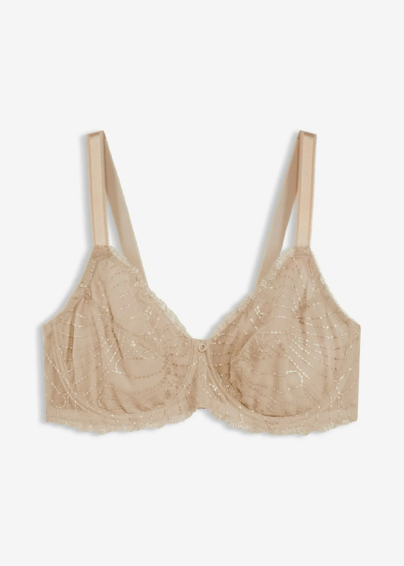 bonprix bonprix Sujetador reductor con bordado brillante Beige pardo Best