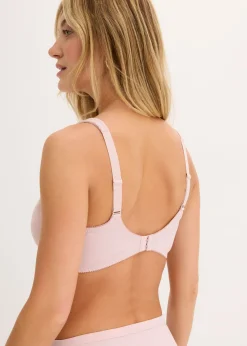bonprix bonprix Sujetador reductor con bordado delicado rosa mate-baya Discount
