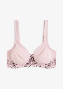 bonprix bonprix Sujetador reductor con bordado delicado rosa mate-baya Best